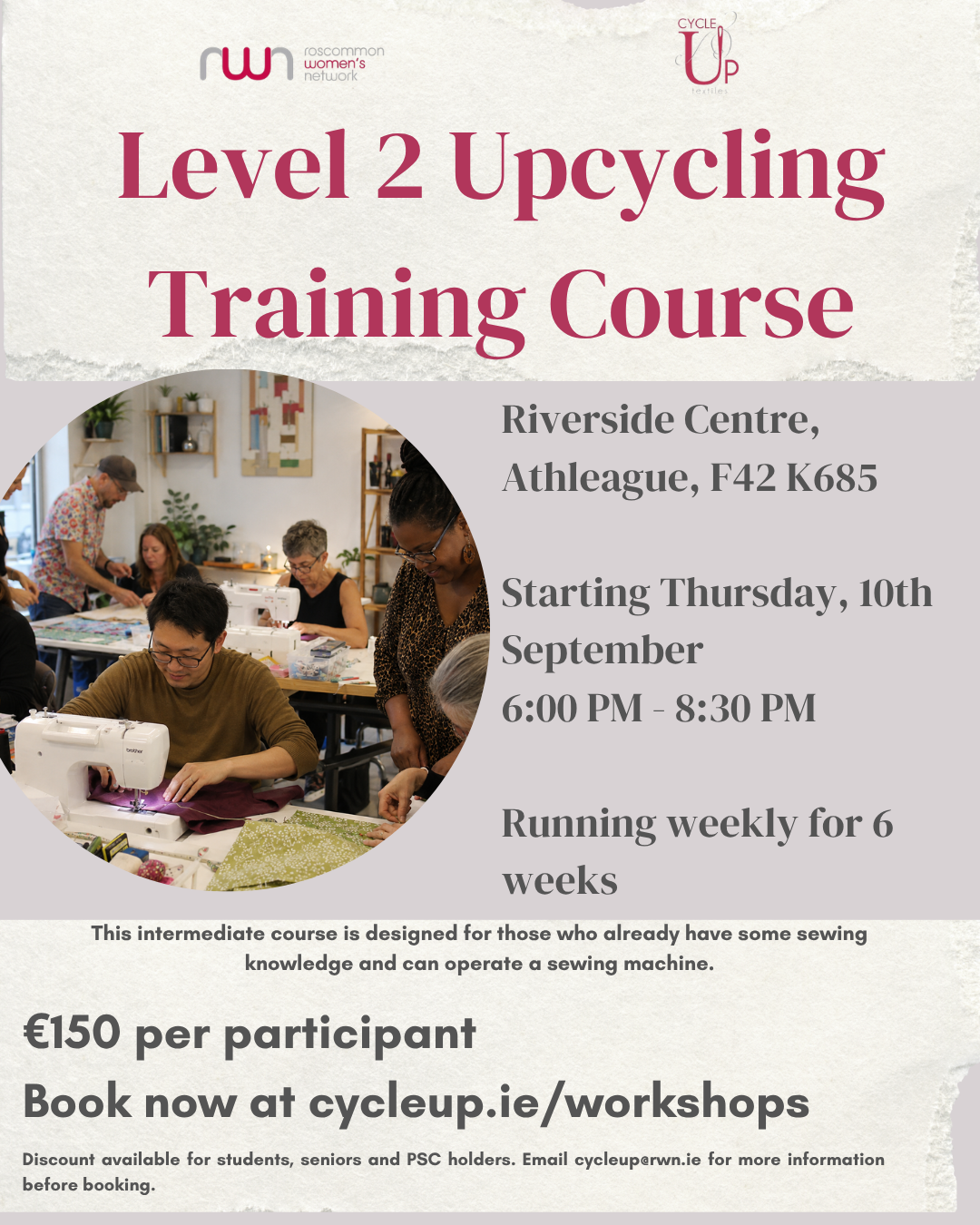 Level 2 Upcycling 6-Week Training Course